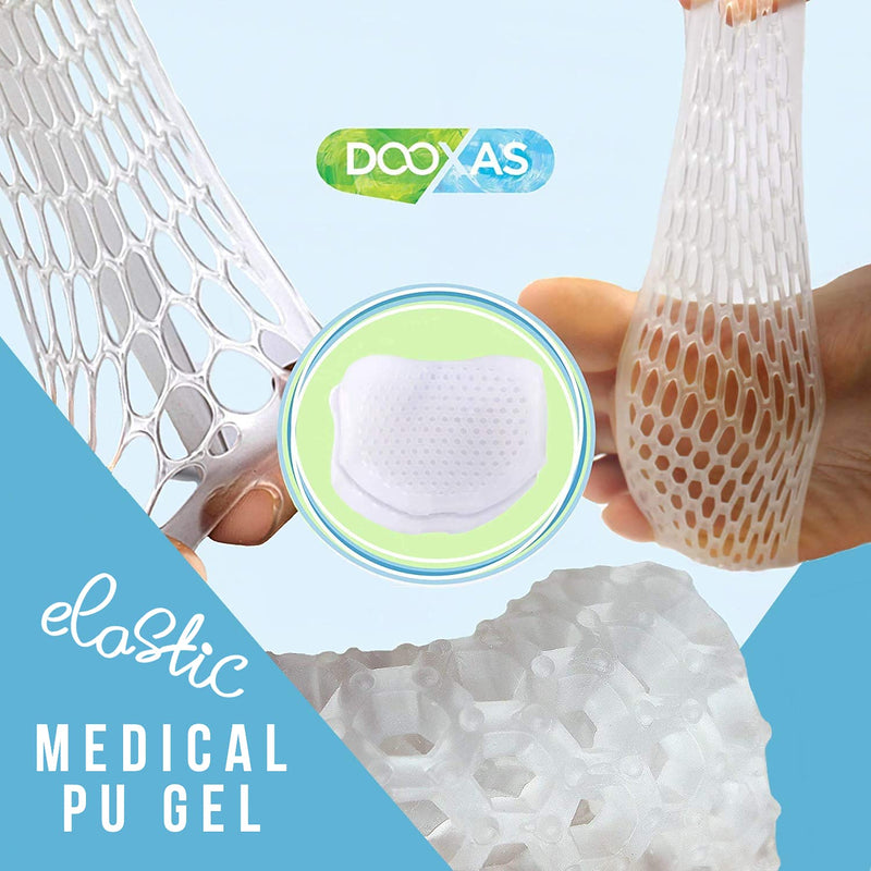[Australia] - Ball of Foot and Heel Cushions for High Heels Shoes Metatarsal Pads for Women 4-Pack – Soft Gel Shoe Inserts Relieve Foot Pain – an Innovative Insoles Shape Design Adhesive Comfort Set by Dooxas 
