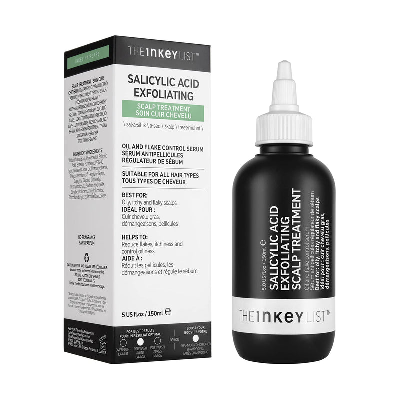 [Australia] - The INKEY List 2% Salicylic Acid Exfoliating Scalp Treatment to Reduce Flakes Itchiness and Control Oiliness 150ml 