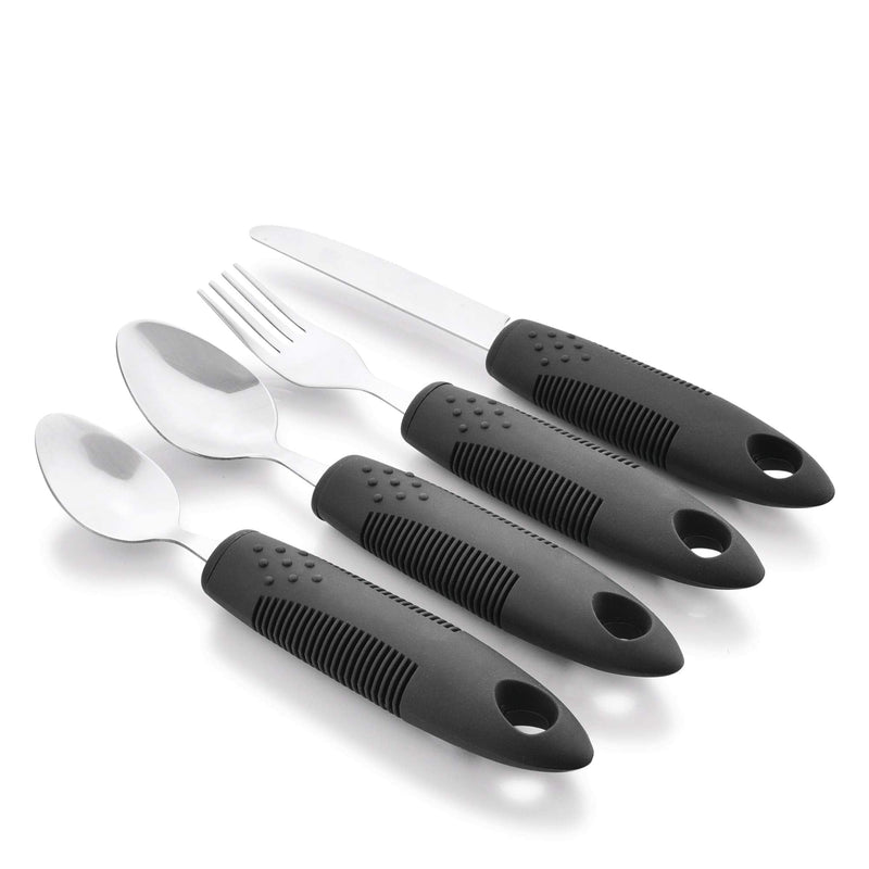 [Australia] - Celley Adaptive Utensils for Elderly, Arthritis, Parkinsons and Handicapped, Non-Weighted, 4 Pcs Set 