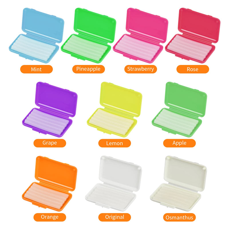 [Australia] - Cozlly 10 Boxes Dental Wax for Braces, Orthodontic Wax, Dental Braces Wax with Fruit Smell for Brace Wearers Gum Protection Oral Care (50pcs) 