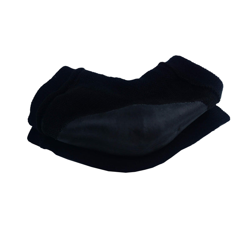 [Australia] - Makhry 2 Pairs Moisturizing Silicone Gel Heel Socks for Dry Hard Cracked Skin Open Toe Comfy Recovery Socks Day Night Care (Black) Black 