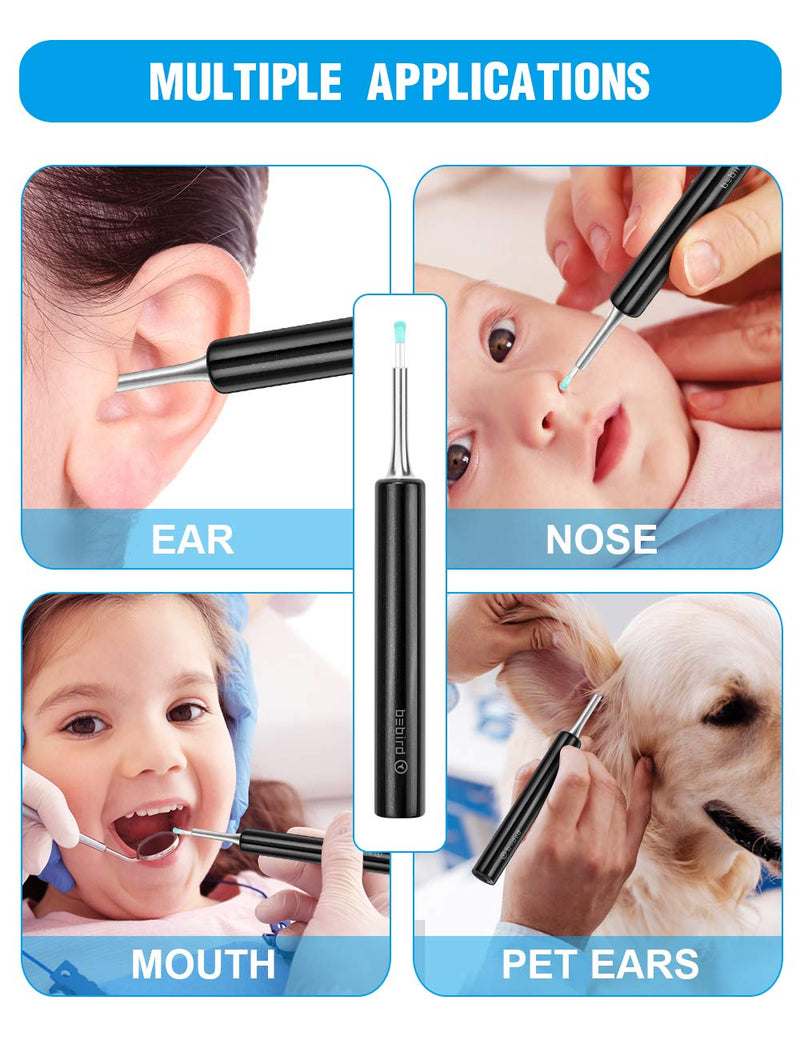 [Australia] - Wiscky BEBIRD Ear Wax Removal Tool Endoscope-Professional Ear Cleaner Camera 1080p FHD Wireless Otoscope with 6 LED Lights Ear Scope Wax Cleaning Kits for iPhone,iPad&Android Smart Phones 