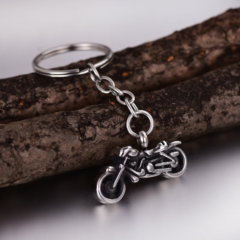 [Australia] - FCZDQ Cremation Jewelry Motorcycle Stainless Steel Ashes Pendant Memorial Keepsake Urn Necklace/Keychain Keychain-motorcycle2 