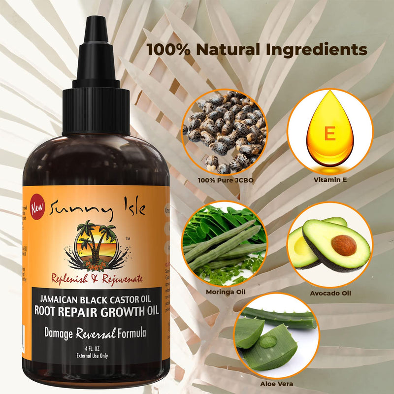 [Australia] - Sunny Isle Jamaican Black Castor Oil Root Repair Growth Oil, Brown 4 Fl Oz 