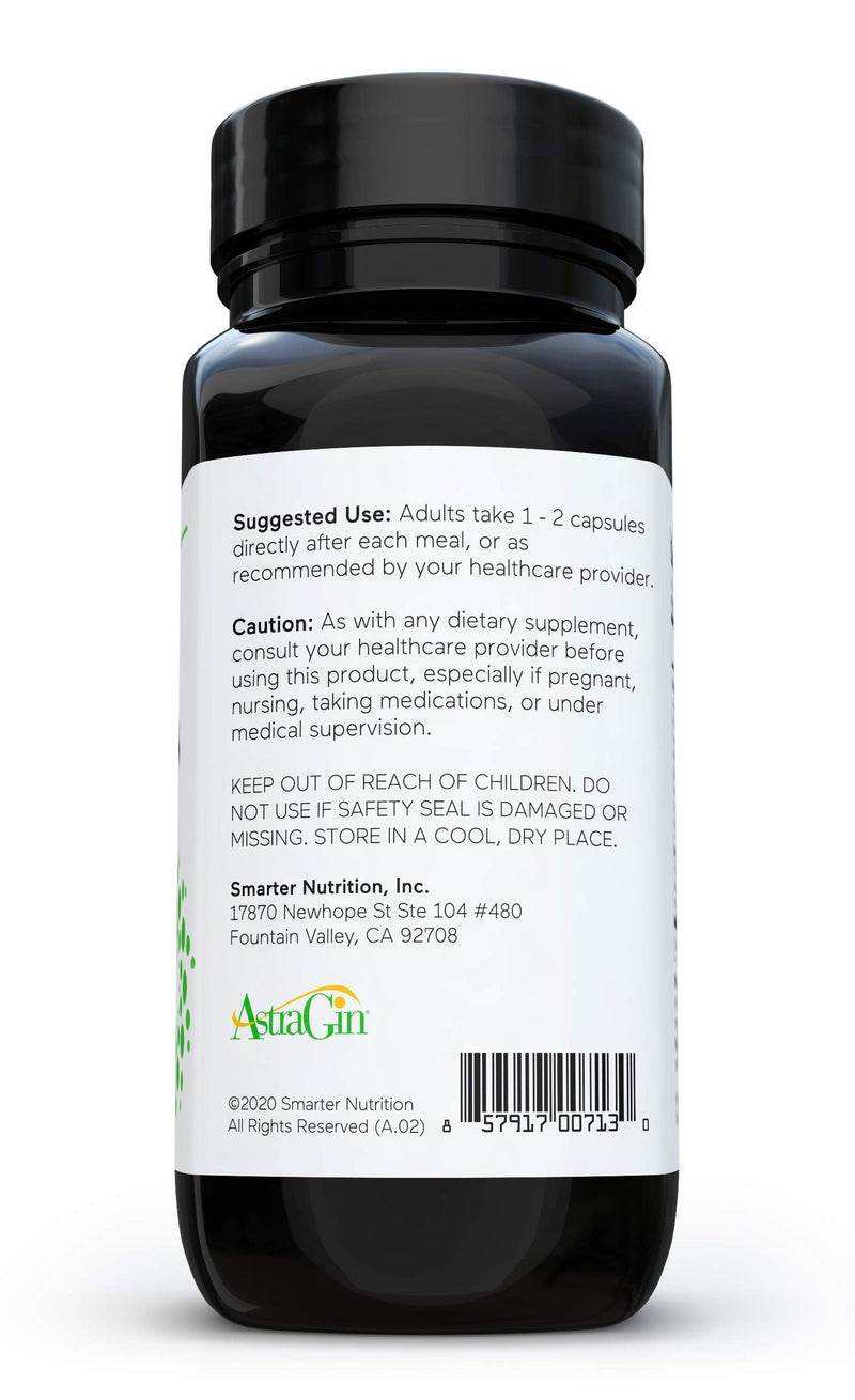 [Australia] - Smarter Nutrition Enzymes - Daily Digestive Aids with 16 Different Natural Enzymes, Nutrient Absorption Aid w Bromelain, Papain, Lactase, AstraGin (1-Month Supply - 90 Capsules) 90 Count (Pack of 1) 