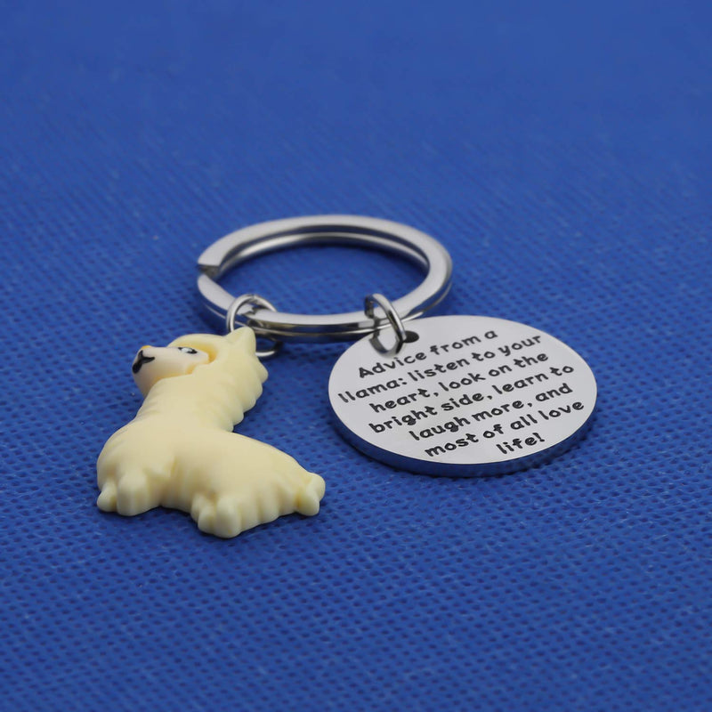 [Australia] - AKTAP Llama Keychain Coworker Keychain Alpaca Gift Llama Lover Gift Llama Chilling Lovers Jewelry Funny Animal Gift for Best Friend 