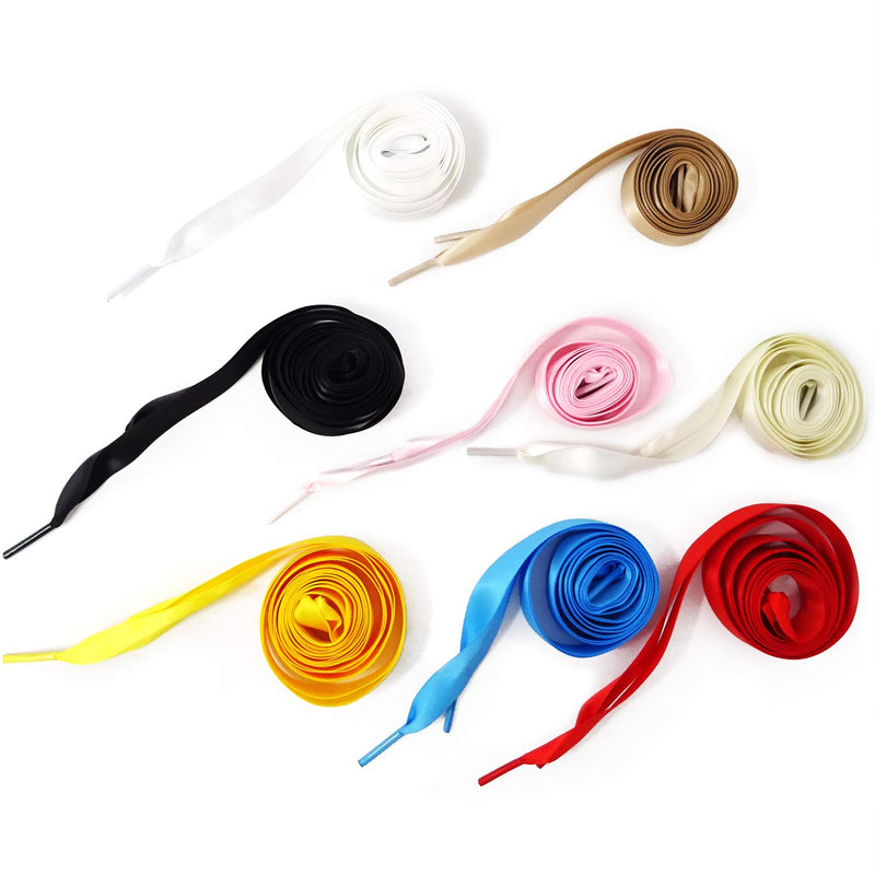 [Australia] - Honbay 10 Pairs of Colorful Ribbon Shoelaces, 2x120cm/0.79x47inch 