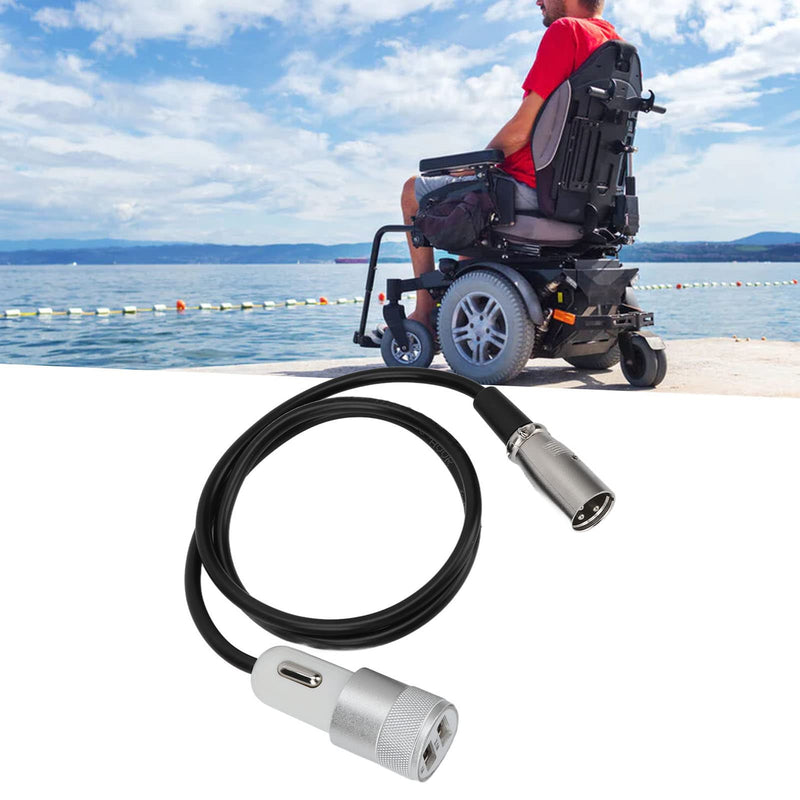 [Australia] - Electric Wheelchair Charger, 1 for 2 Universal USB Mobility Scooter Fast Charger for Wheelchair, Phone Power Charge Accessory for Travel 