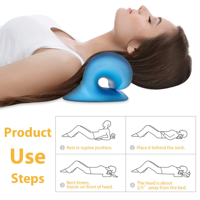 [Australia] - Neck Stretcher,Neck Cloud,Neck Cloud - Cervical Traction Device,Neck Pain Relief,Neck Traction,Neck Pain Relief Pillow - Blue 