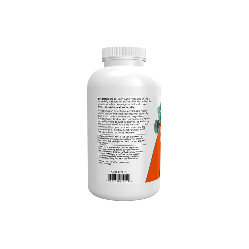 [Australia] - NOW Supplements, Potassium Gluconate Pure Powder 175 mg, Essential Mineral*, 1-Pound 