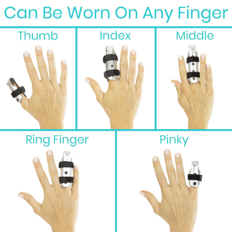 [Australia] - Vive Finger Splint (3 PCS) Aluminum Finger Splint, Metal Finger Stabilizer for Trigger Finger Splint, Middle, Pinky, Ring, Dislocated Thumb Support - Metal Aluminum Immobilizer, Foam - Left, Right Hand - Straightening for Arthritis, Broken Bone 3 