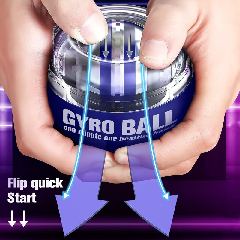 [Australia] - JIN BD Wrist Trainer Ball Auto-Start Wrist Strengthener Gyroscopic Forearm Exerciser Gyro Ball for Strengthen Arms, Fingers, Wrist Bones and Muscles BLUE 