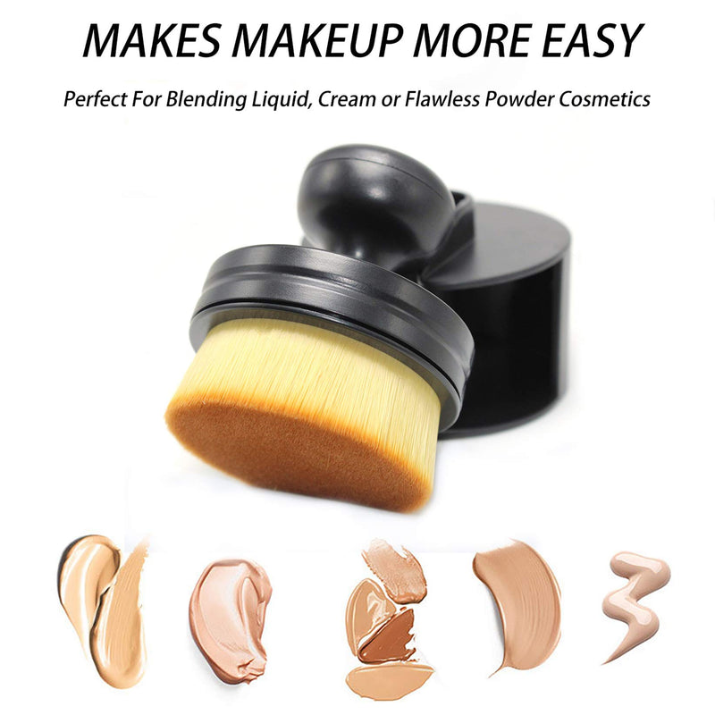 [Australia] - Falliny Foundation Makeup Brush, Travel Kabuki Foundation Brush for Face & Body, Large Full Coverage Makeup Brushes for Blending Liquid, Cream or Flawless Powder Cosmetics 