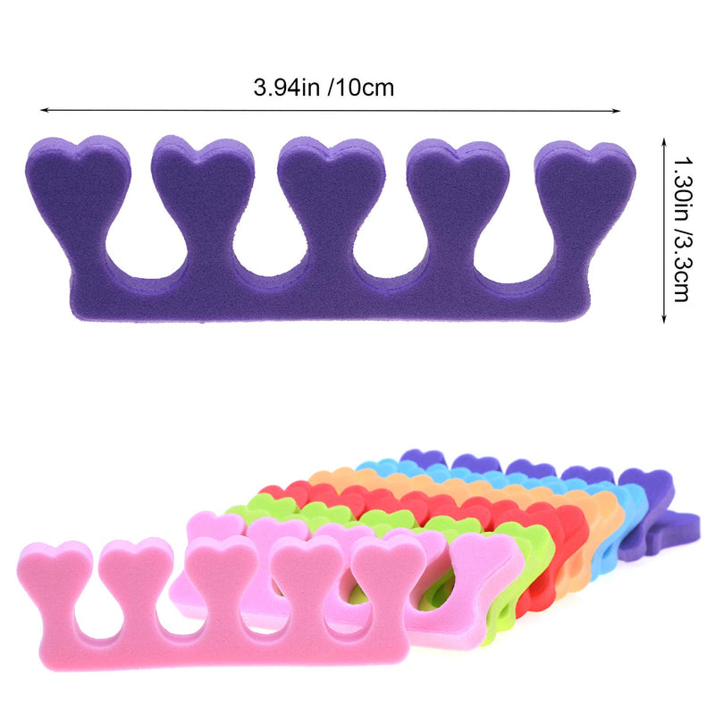 [Australia] - 6 Pairs Toe Separators Finger Spreader Set,MWOOT Soft Sponge Finger Toe Divider Spacer Cushions Nail Art Manicure Tools for Gel Polish Coating Painting Pedicure 