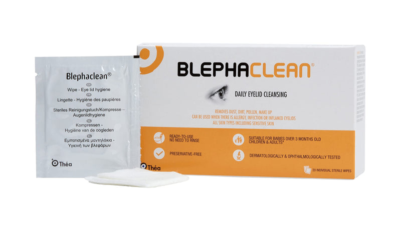[Australia] - 60 Blephaclean Sterile Daily Eyelid Wipes For Blepharitis | Cleaning Hygienic Moisturising Eyelid Wipes for Sensitive Skin, 20 wipes x 3 pack 20 Count (Pack of 3) 