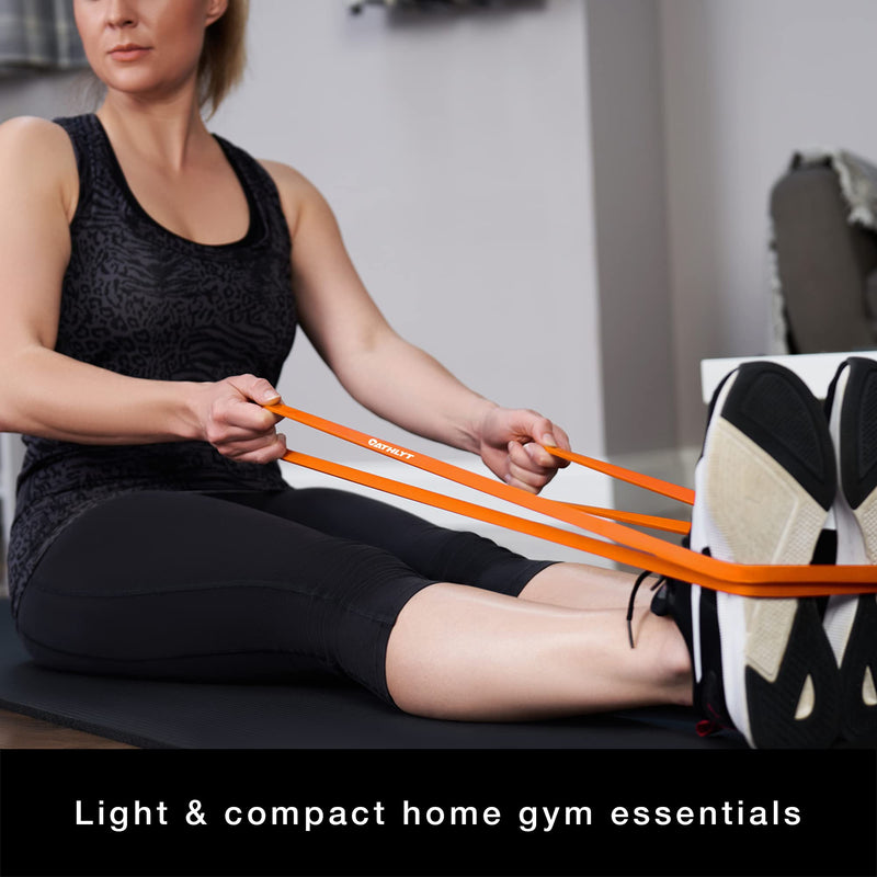 [Australia] - Athlyt Resistance Bands [Set of 3], Skin-Friendly Exercise Bands with Non-Slip Design, 3 Resistance Levels, Grey, Black, Orange 