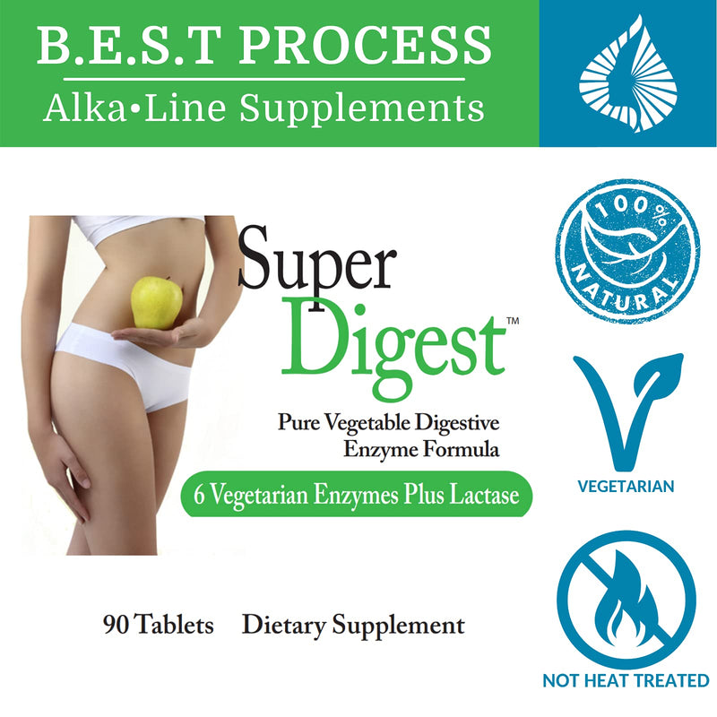 [Australia] - SuperDigest — Morter HealthSystem Best Process Alkaline — Multi-Enzyme Digestive Support — Digestive Enzymes with Alfalfa, Papain & Bromelain (Vegetarian Friendly) 1 