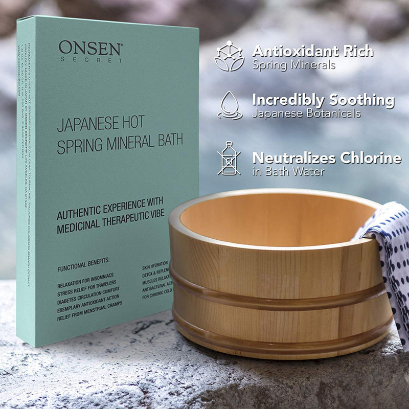 [Australia] - Onsen Japanese Hot-Spring Bath Minerals A Perfect Way to Hydrate and Soothe Your Body Soak in Green Bamboo Extract, Pagoda Tree Flower Enzymes, and More, Unwind, Relaxation, Improve Sleep (1 Count) 1 Count (Pack of 1) 
