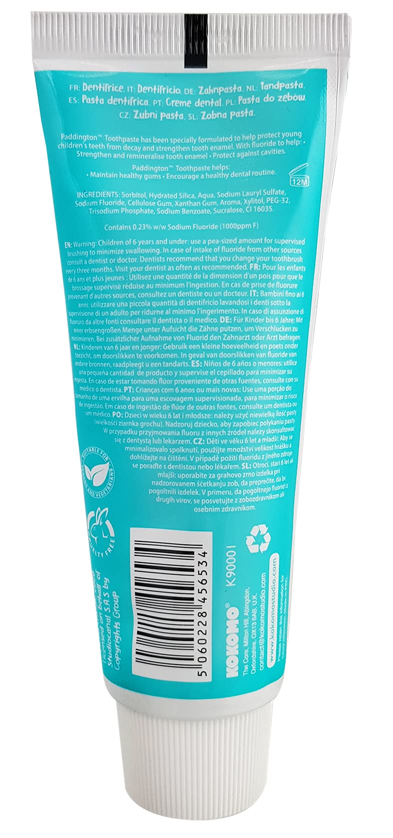 [Australia] - Paddington Bear Children's Toothpaste 75ml - Strawberry Flavour - 3+yrs 