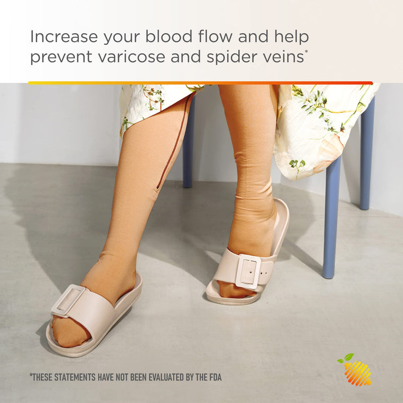 [Australia] - Zipper Compression Socks 15-20mmHg Closed Toe with Zip Guard Skin Protection - Medical Zippered Compression Socks for Men & Women – XL, Beige 