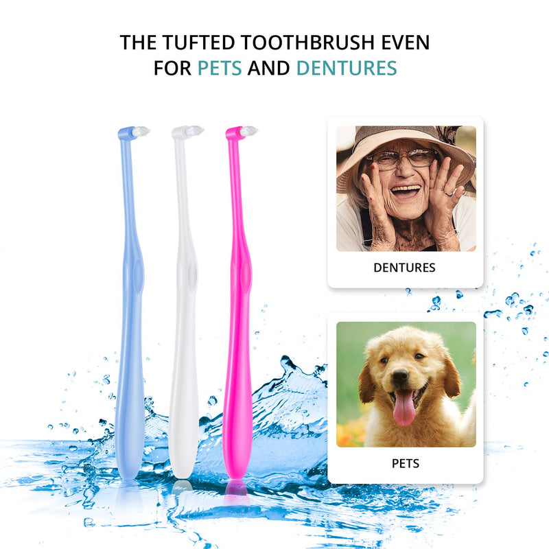 [Australia] - 6 Pieces Tuft Toothbrush Tufted Brush End-Tuft Tapered Trim Toothbrush Soft Trim Toothbrush Single Compact Interdental Interspace Brush for Detail Cleaning 