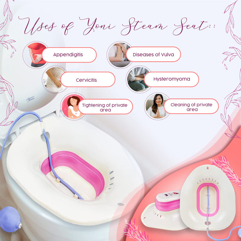 [Australia] - Yoni Steam Seat Collapsible Sitz Bath for Hemorrhoids Basin for Toilet Seat, Postpartum Care Basin, Sitz Bath with Pump, Pregnant Women Yoni V Steam Seat for Care Treatment, Women Perineum Relief 