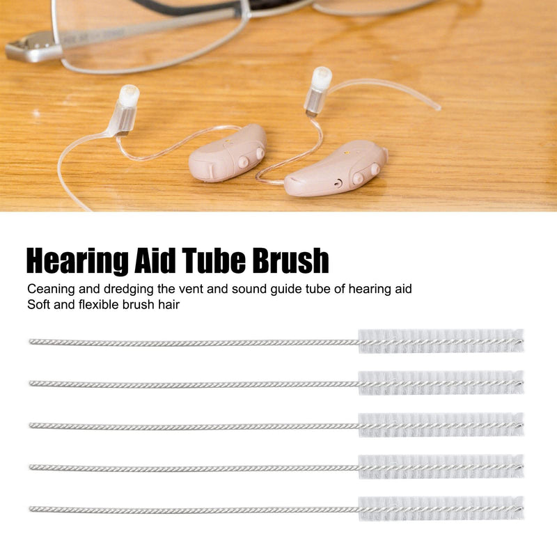 [Australia] - 10pcs 2.5mm Hearing Aid Vent Brush Professional Nylon Hair Hearing Aid Tube Cleaning Tool Accessory for Clean Small Holes or Pipes 