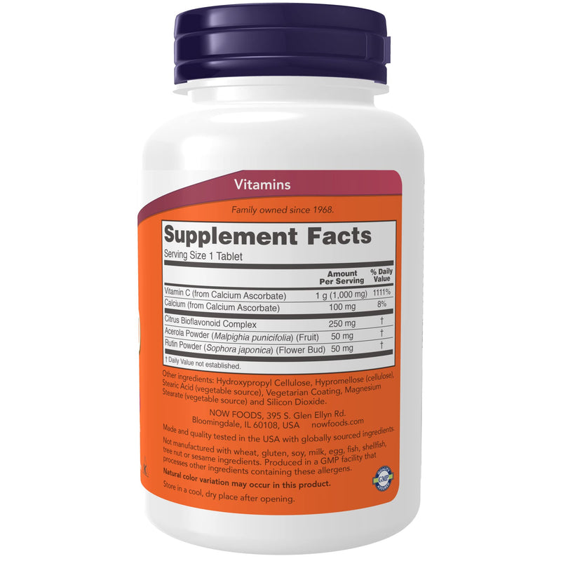 [Australia] - NOW Supplements, Vitamin C-1000 Complex with 250 mg of Bioflavonoids, Buffered, Antioxidant Protection*, 90 Tablets 