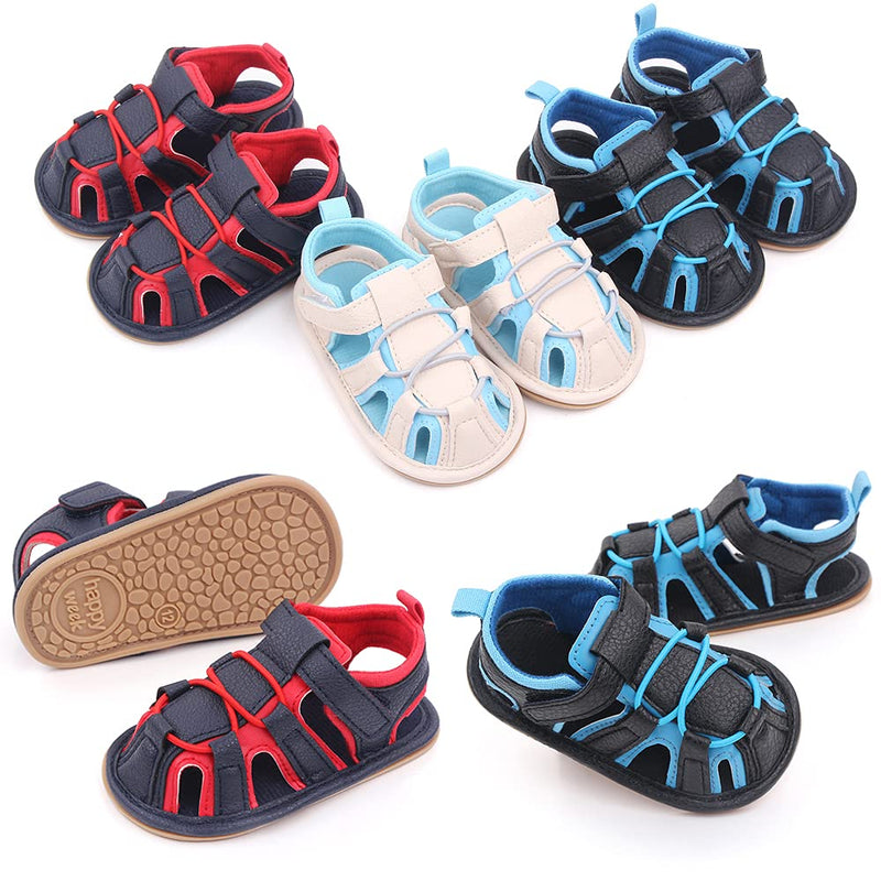 [Australia] - Kenthy Infant Baby Boys Girls Sandals Athletic Anti-slip Soft Sole Newborn Summer Beach Slippers First Walker Crib Shoes 0-6 Months Infant Beige 