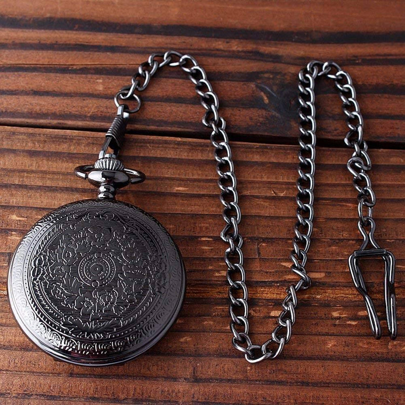 [Australia] - GORBEN Pocket Watches to My Son Forever Gifts for Son from Mom Dad for Christmas Birthday Graduation Black to Son 