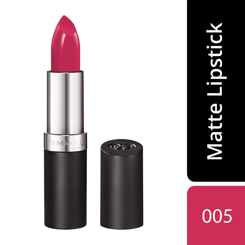 [Australia] - Rimmel London Lasting Finish Lipstick, 5 Rosy Pink, 4 g, Packaging May Vary 4 g (Pack of 1) 