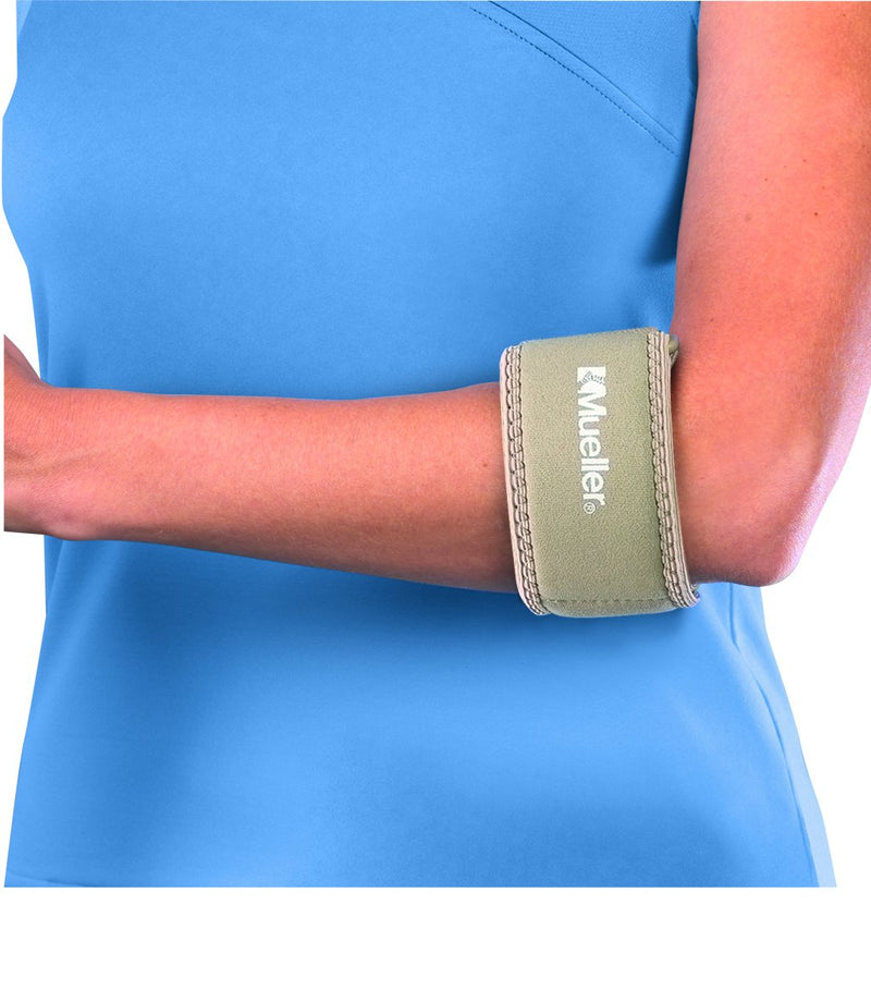 [Australia] - Mueller Tennis Elbow Support, Beige, One Size Fits Most (Pack of 1) Without Gel Pad 