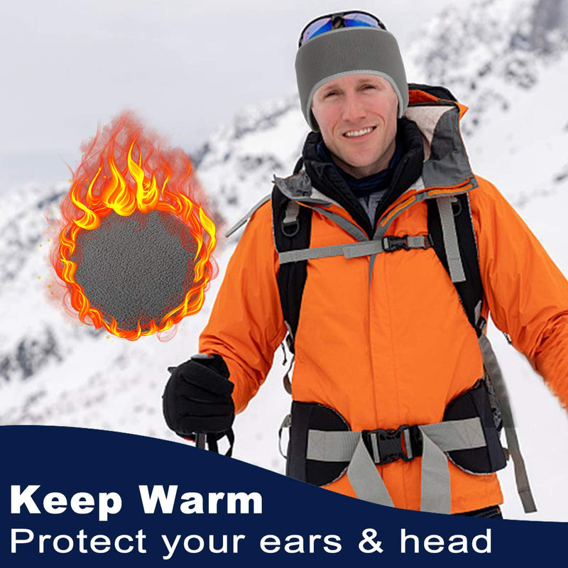 [Australia] - Ear Muffs Warmers Winter Fleece Headband for Men Women kids Ears Cover Running Cycling Skiing Black 1 