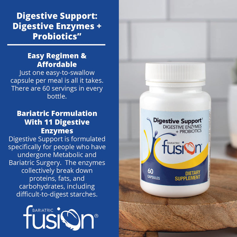 [Australia] - Bariatric Fusion Daily Digestive Support, 1 Per Meal, Capsules - Digestive Enzymes and Probiotic Nutritional Supplement, Immune System Support - 60 Servings 