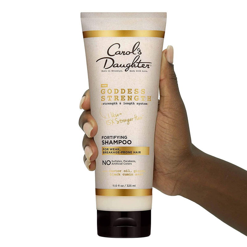 [Australia] - Carol’s Daughter Goddess Strength Sulfate Free Shampoo with Castor Oil for Curly, Wavy, Natural Hair, Anti-breakage and Anti-frizz Hair Product, Add Moisture to Dry, Damaged Hair, 11 fl oz 