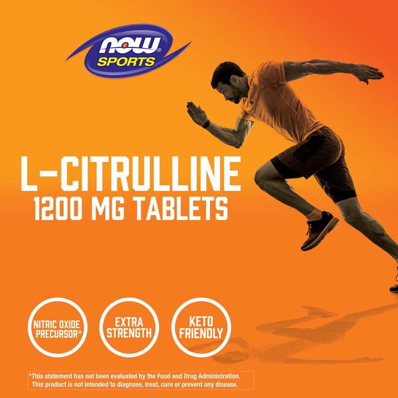 [Australia] - NOW Sports Nutrition, L-Citrulline, Extra Strength 1,200 mg, Amino Acid, 120 Tablets 