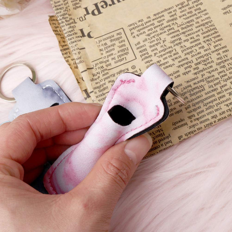 [Australia] - 5 Pcs Marble Chapsticks Holder with Marble Pattern for Lipstick 