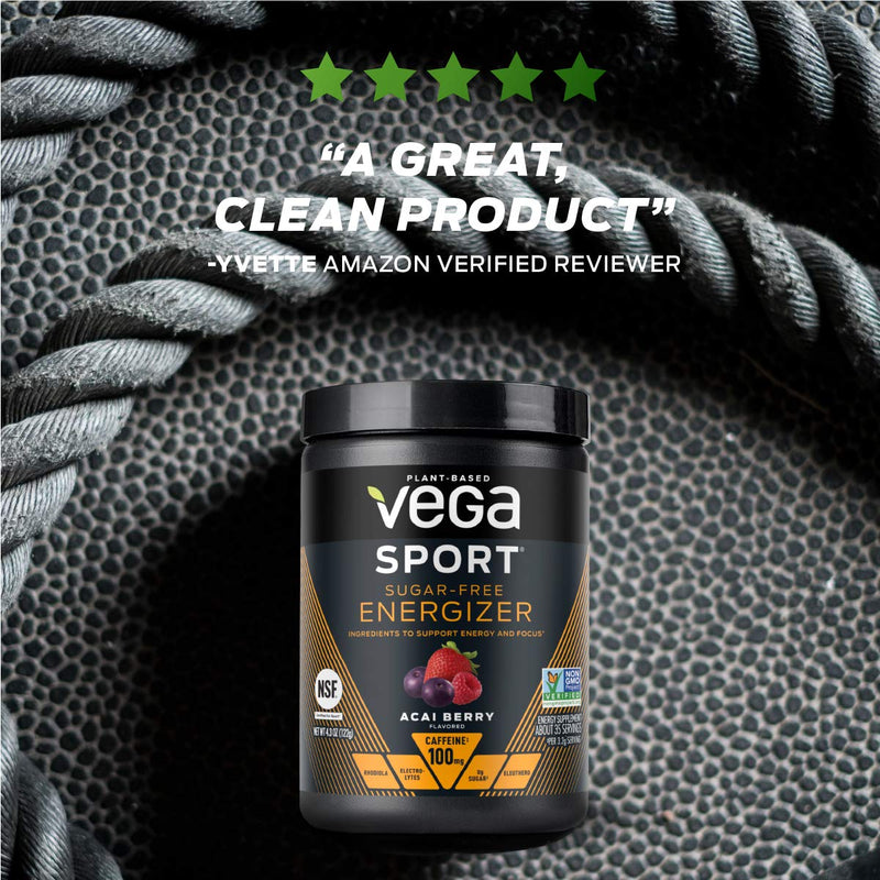 [Australia] - Vega Sport Sugar Free Energizer, Straweberry Lemonade, Pre Workout Powder for Women and Men, Supports Energy and Focus, Electrolytes, Vegan, Keto, Gluten Free, Dairy Free, Non GMO (35 Servings) Strawberry Lemonade 35 Servings (Pack of 1) 