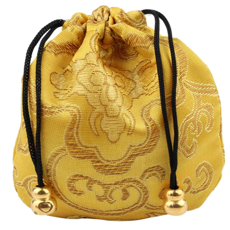 [Australia] - Halloluck 16pcs Silk Brocade Jewelry Pouch Bag, Drawstring Coin Purse Gift Bag 