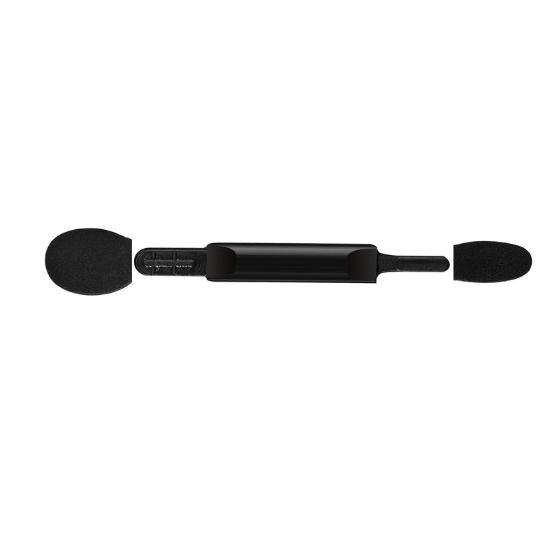 [Australia] - Deksias Disposable Dual Sided Eye Shadow Sponge Applicator Oval Tipped Eyeshadow Brushes Makeup Applicators (100PCS, black) 100PCS 