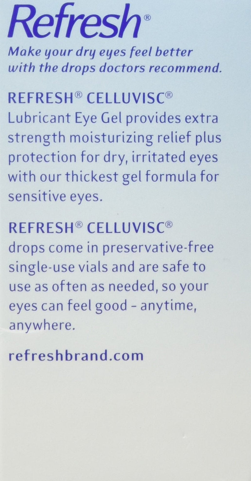 [Australia] - REFRESH CELLUVISC Lubricant Eye Gel Single-Use Containers 30 ea (Pack of 2) 