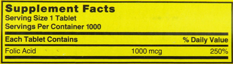[Australia] - Nature's Blend Folic Acid 1000 mcg 1,000 mcg 1000 Tabs 