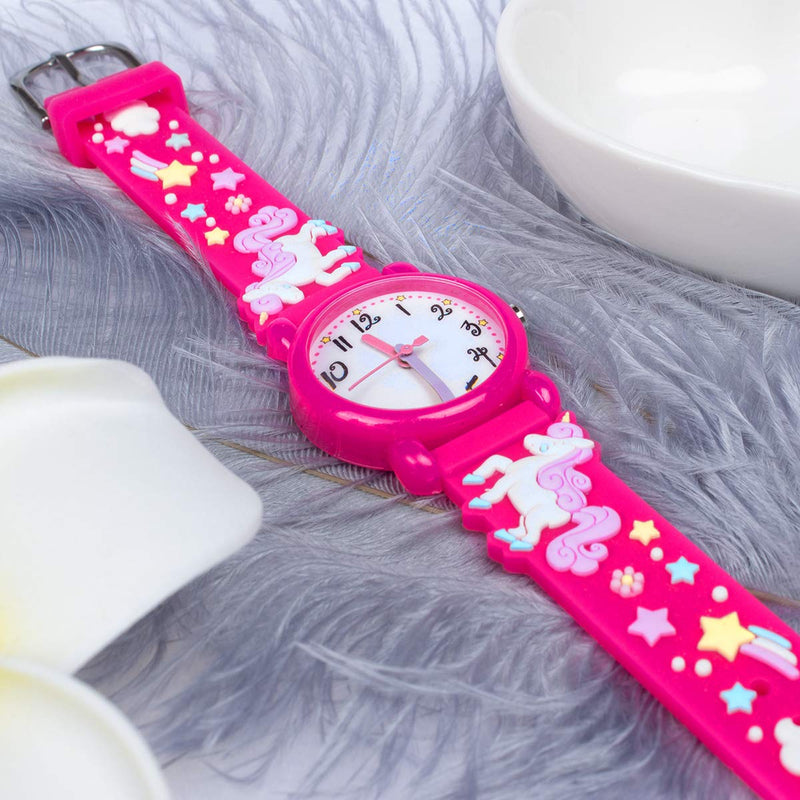 [Australia] - Dodosky 3D Cartoon Waterproof Watch for Kids - Best Gifts A-red Unicorn 