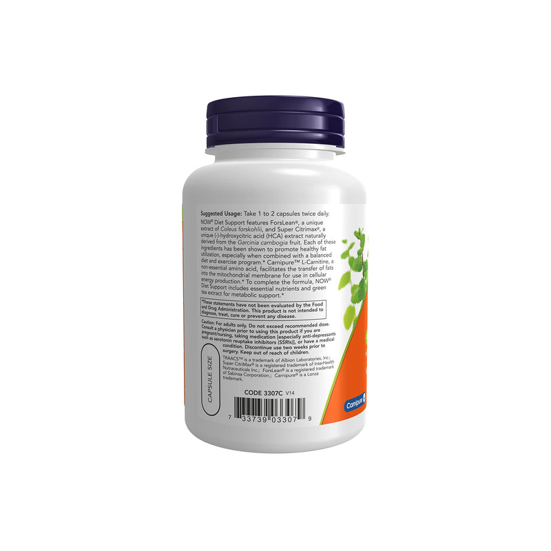 [Australia] - NOW Supplements, Diet Support with ForsLean® (Coleus forskohlii), 120 Veg Capsules 