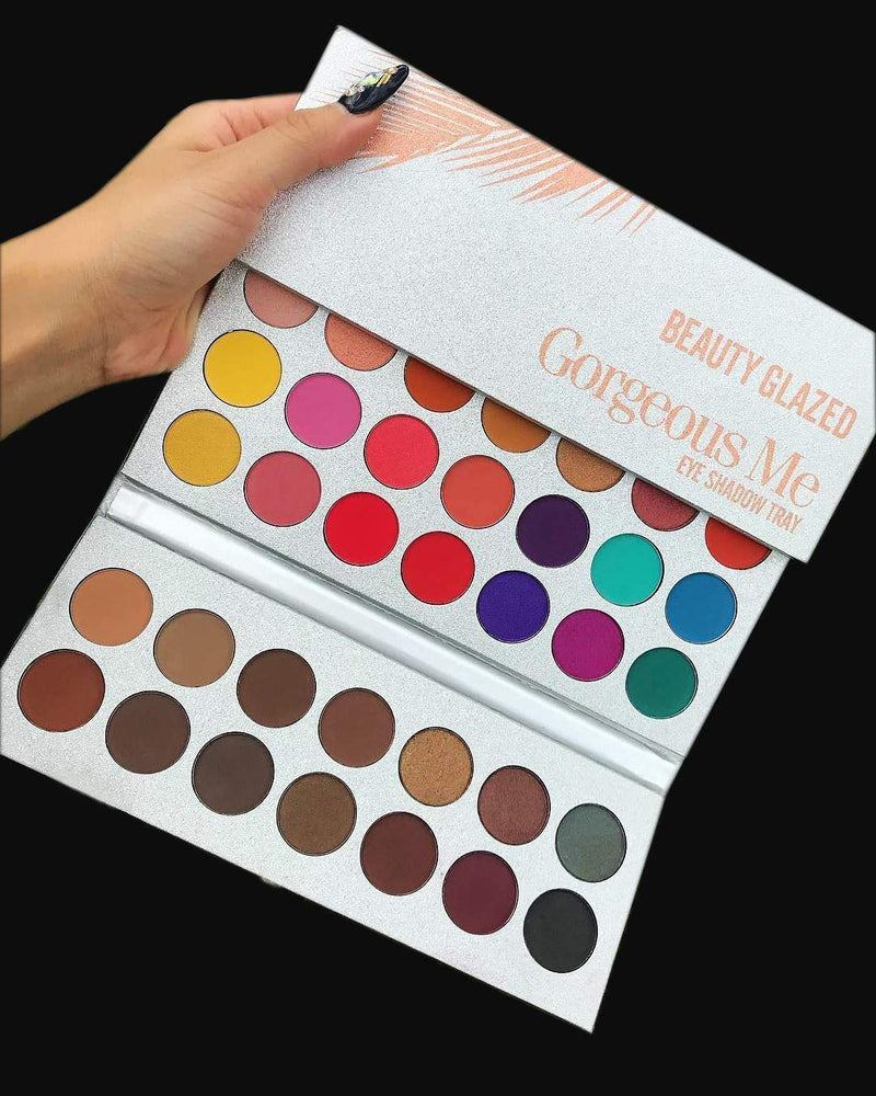 [Australia] - Gorgeous Me Eyeshadow Palette Makeup Pallet + 7 PCS Eye Brushes Makeup Set 63 Colors Shimmer Matte Glitter Metallic Eye Shadow Highly Pigmented All In One Make Up Pallet Long Lasting Waterproof 