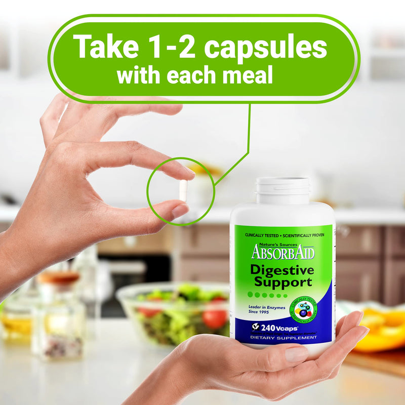 [Australia] - AbsorbAid Digestive Enzymes 240 vCaps, Proven to Increase Vital Nutrient Absorption by up to 71% 1 