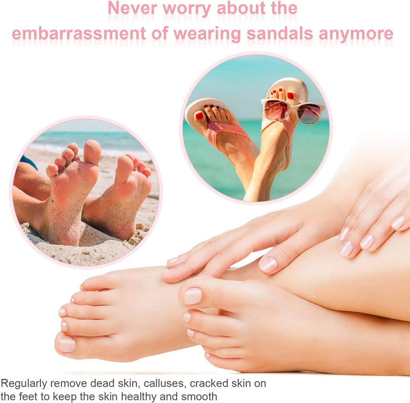 [Australia] - Busdeals Electric Foot Callus Remover(Speed Adjustable) with 60pcs Replaceable Sandpaper Discs, Electronic Foot File Pedicure Foot Sander for Dead Skin Removal(Pink) 