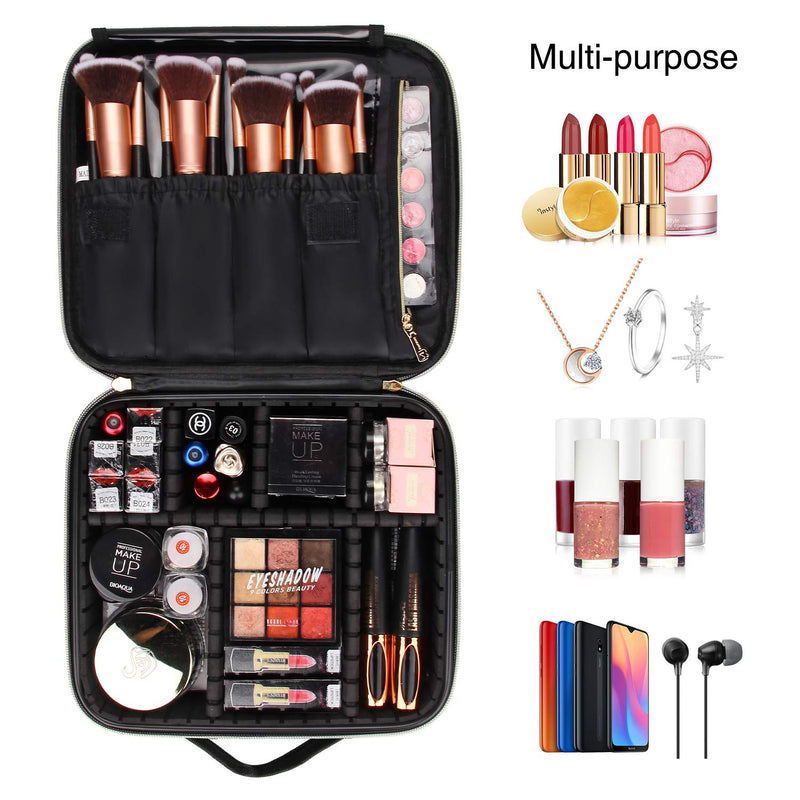 [Australia] - Travel Makeup Case,Chomeiu- Professional Cosmetic Makeup Bag Organizer,Accessories Case, Tools Case (Small, BLACK) Cute Small A-BLACK 