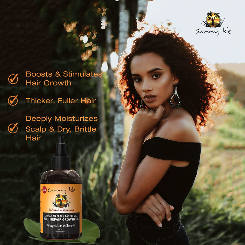 [Australia] - Sunny Isle Jamaican Black Castor Oil Root Repair Growth Oil, Brown 4 Fl Oz 