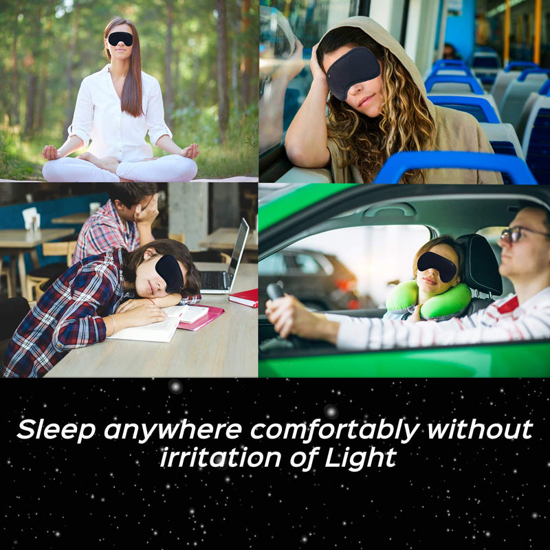 [Australia] - Sleep Mask - Gift for Man or Woman, Comfortable Lightweight Sleeping Mask for Travel, Sleeping, Afternoon Eye Nap, Shift Work or a Plane Journey MSC – BSC-Black1 1 Count (Pack of 1) Black 